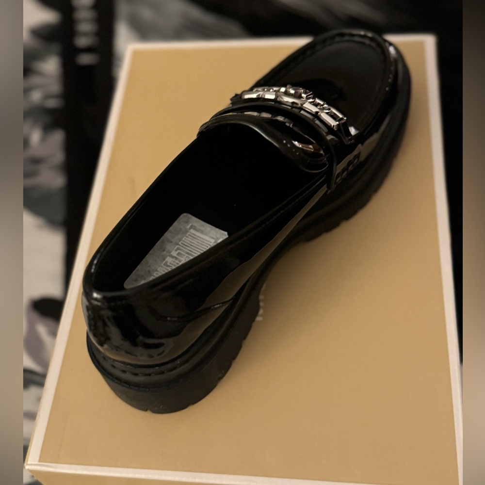 Michael Kors Shiny Black Loafers